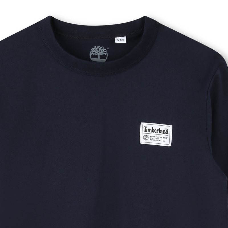 Camiseta lisa con etiqueta TIMBERLAND 
                        NI&Ntilde;O