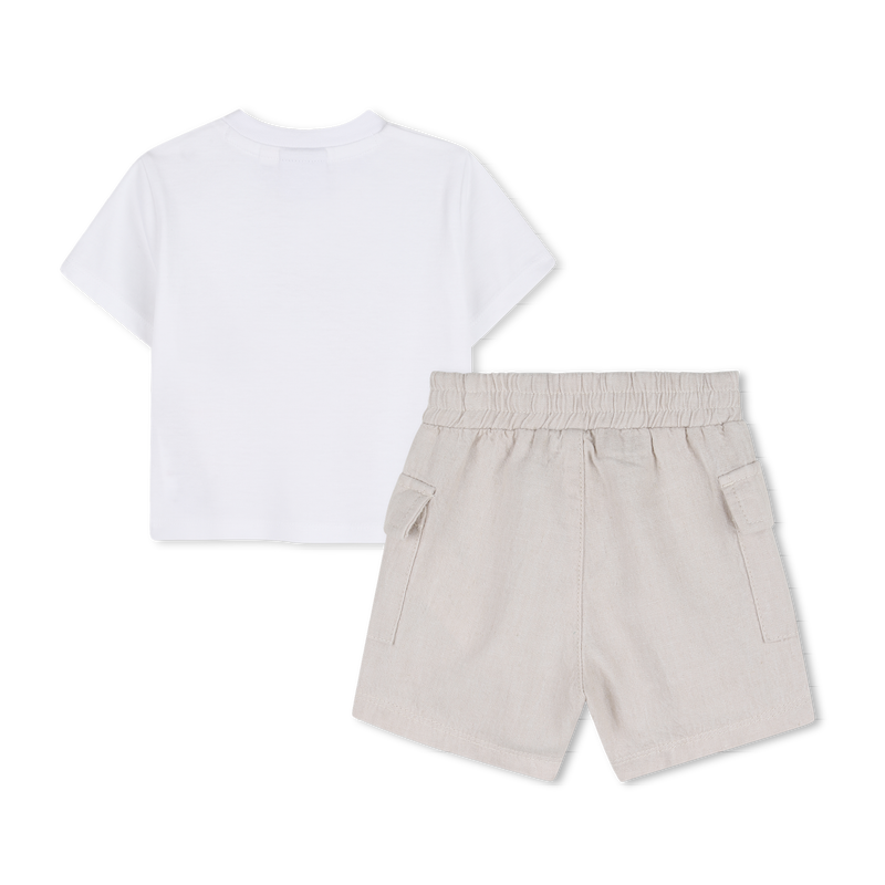 CONJUNTO CAMISETA + PANTAL&Oacute;N CORTO BOSS 
                        NI&Ntilde;O