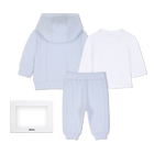 Conjunto de pantal&oacute;n, c&aacute;rdigan y camiseta BOSS 
                    NI&Ntilde;O