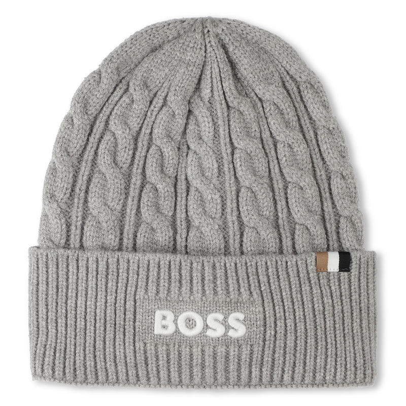Gorro de punto trenzado BOSS 
                        NI&Ntilde;O