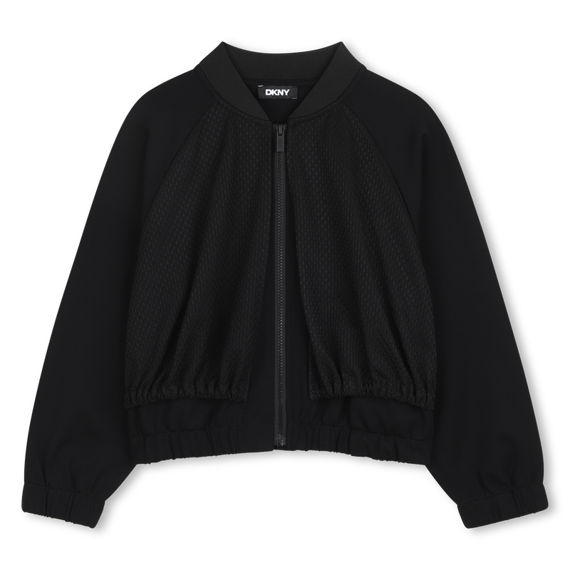 SUDADERA CON CAPUCHA CON CREMALLERA DKNY 
                        NI&Ntilde;A