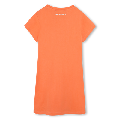 Vestido de manga corta bordado KARL LAGERFELD KIDS NI&Ntilde;A