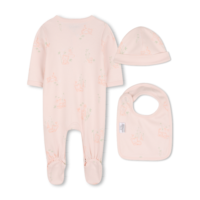 CONJUNTO DE PIJAMA, GORRO Y BABERO KENZO KIDS 
                        NI&Ntilde;A