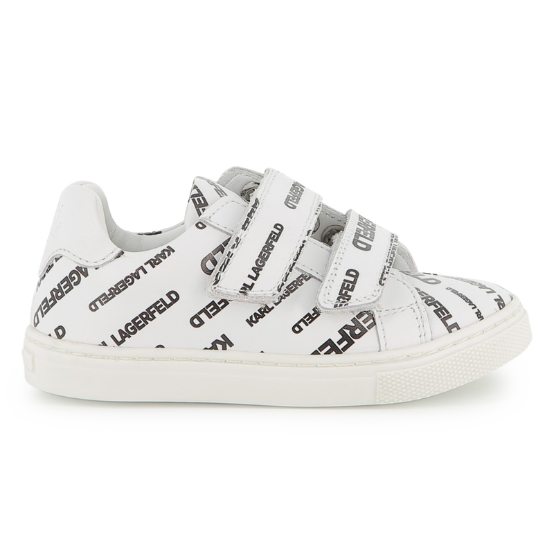 Deportivas de piel con velcro KARL LAGERFELD KIDS 
                        UNISEXO