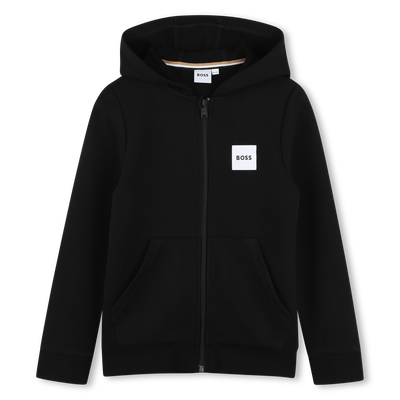 SUDADERA CON CAPUCHA CON CREMALLERA BOSS NI&Ntilde;O