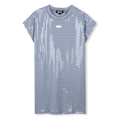 Vestido algod&oacute;n y lentejuelas DKNY NI&Ntilde;A