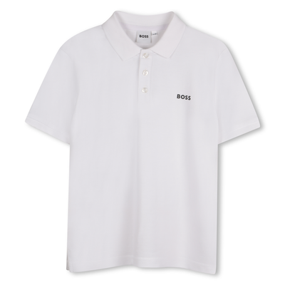 Polo de algod&oacute;n con logo BOSS NI&Ntilde;O