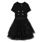 Vestido ceremonial bimaterial KARL LAGERFELD KIDS 
                    NI&Ntilde;A