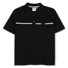 Polo de manga corta, NEGRO, hi-res