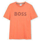 Camiseta manga corta y algod&oacute;n BOSS 
                    NI&Ntilde;O