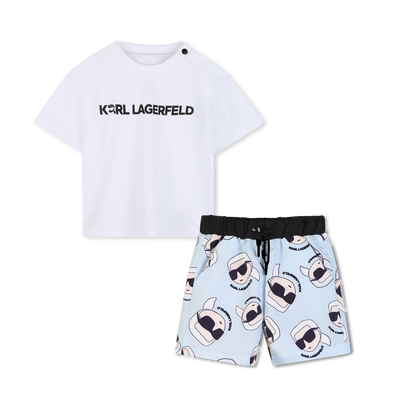 CONJUNTO DE CAMISETA Y BA&Ntilde;ADOR KARL LAGERFELD KIDS NI&Ntilde;O