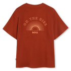 Camiseta de algod&oacute;n bordada BOSS 
                    NI&Ntilde;O
