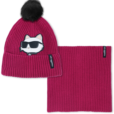 Conjunto de gorro + calentador de cuello KARL LARGERFELD KIDS NIÑA