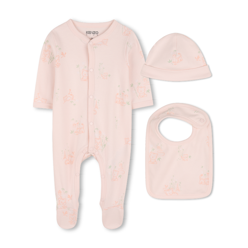 CONJUNTO DE PIJAMA, GORRO Y BABERO KENZO KIDS 
                        NI&Ntilde;A