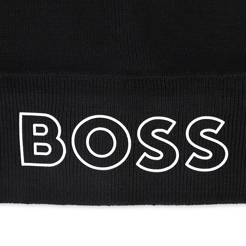 Gorro de punto con logo BOSS 
                        NI&Ntilde;O