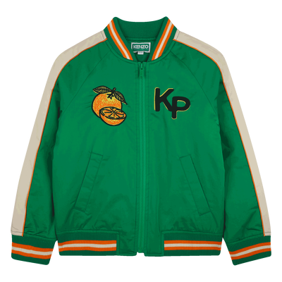 Cazadora de sat&eacute;n de algod&oacute;n KENZO KIDS NI&Ntilde;O