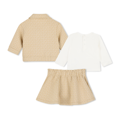 Conjunto de c&aacute;rdigan, camiseta y falda MICHAEL KORS NI&Ntilde;A