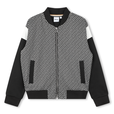 Chaqueta bicolor de cremallera BOSS NI&Ntilde;A