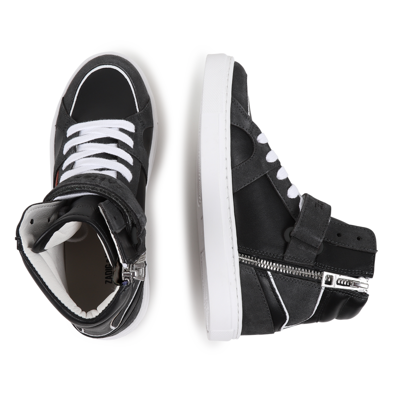 Zapatillas de cuero con velcro ZADIG & VOLTAIRE 
                        NI&Ntilde;O