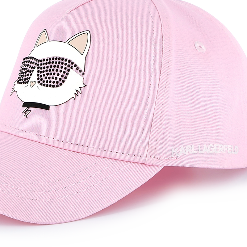 Gorra ajustable de algod&oacute;n KARL LAGERFELD KIDS 
                        NI&Ntilde;A