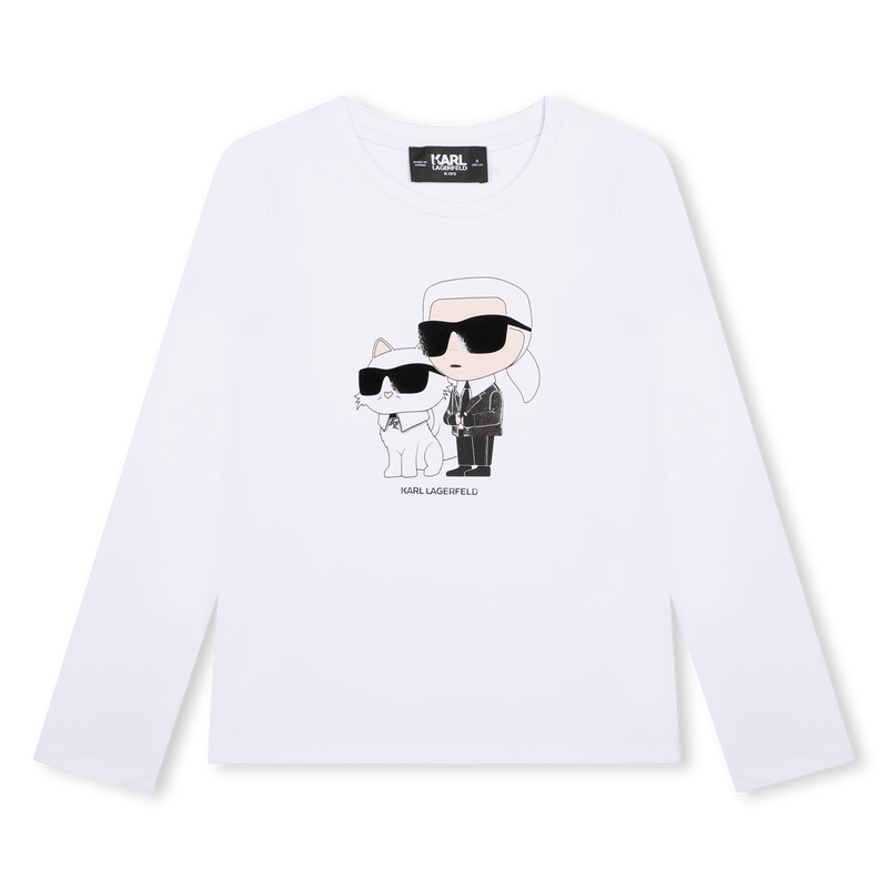Camiseta con estampado KARL LAGERFELD KIDS 
                        NI&Ntilde;A