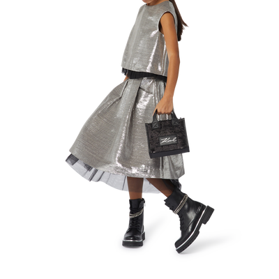 Falda midi metalizada KARL LAGERFELD KIDS NI&Ntilde;A