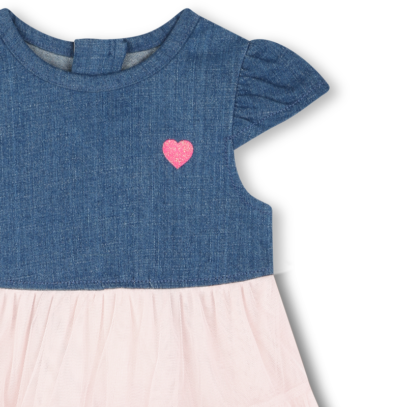 Vestido bimateria con volantes BILLIEBLUSH 
                        NI&Ntilde;A