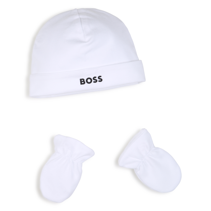 CONJUNTO PIJAMA + PANO + BAN + MANOPLAS BOSS 
                        NI&Ntilde;O