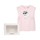 Vestido acampanado ilustrado KARL LAGERFELD KIDS 
                    NI&Ntilde;A