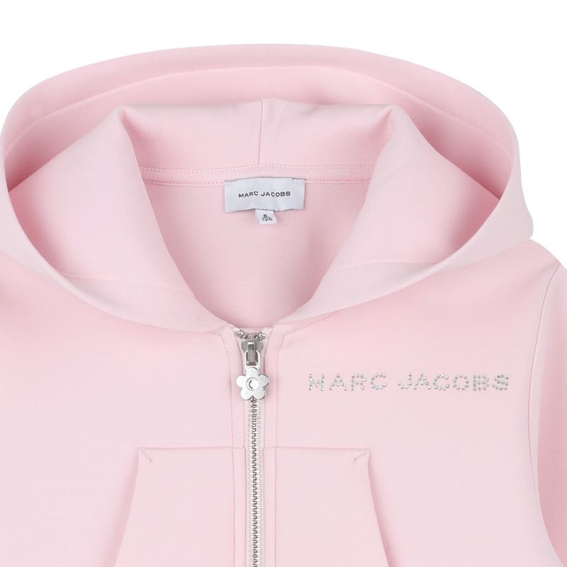 SUDADERA CON CAPUCHA CON CREMALLERA MARC JACOBS 
                        NI&Ntilde;A
