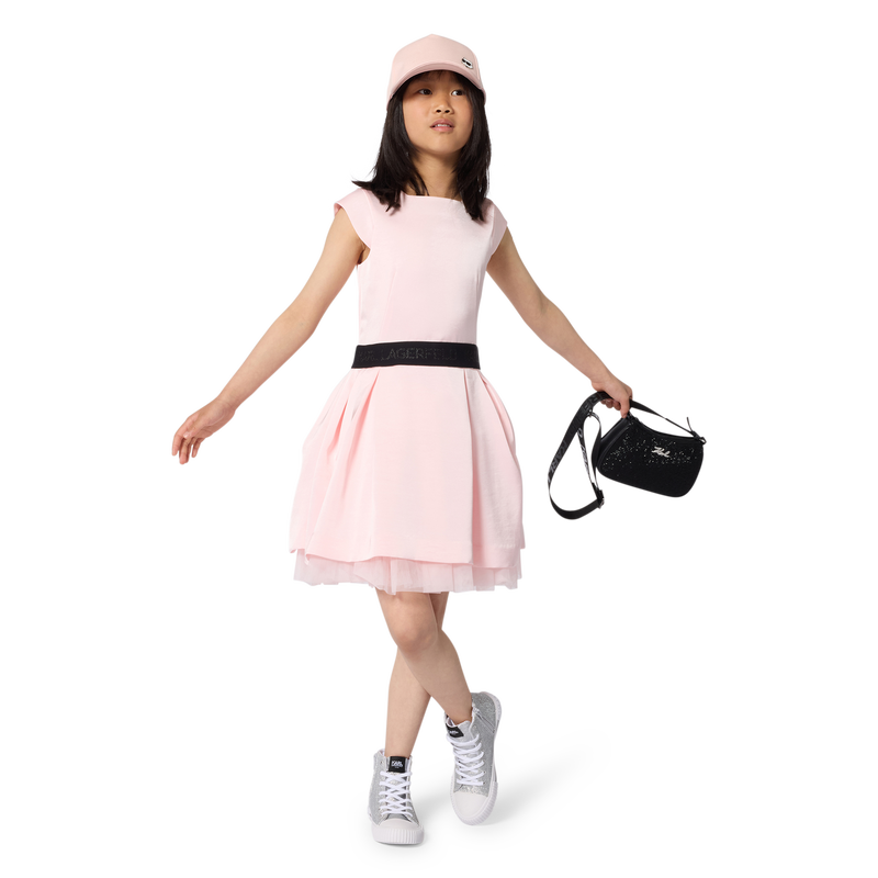 VESTIDO DE SAT&Eacute;N KARL LAGERFELD KIDS 
                        NI&Ntilde;A
