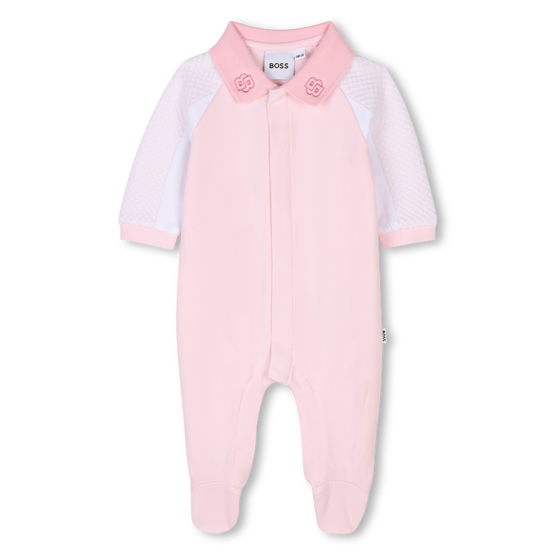 Pijama cuello polo y apliques BOSS 
                        NI&Ntilde;A