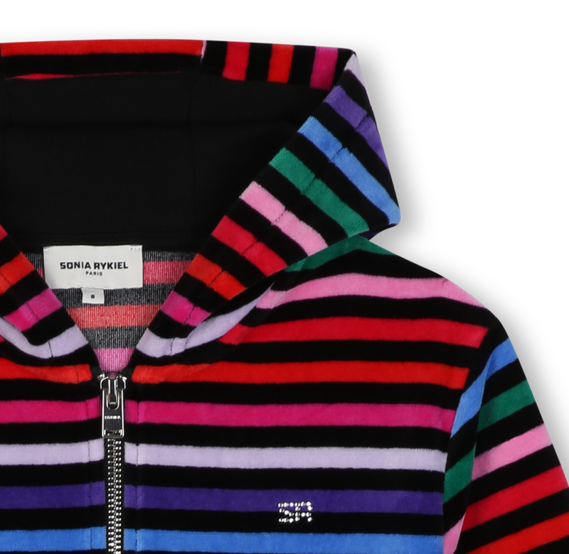 C&aacute;rdigan de terciopelo con capucha SONIA RYKIEL 
                        NI&Ntilde;A