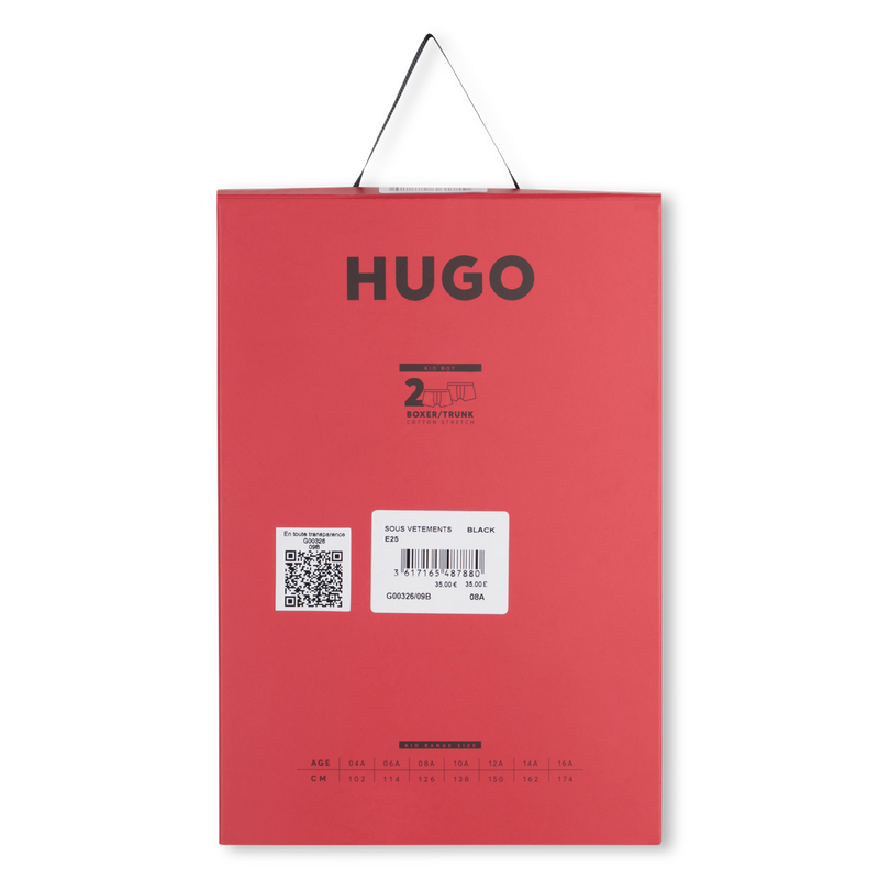 Pack 2 calzoncillos b&oacute;xer HUGO 
                        NI&Ntilde;O