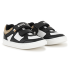 Zapatillas con rayas de velcro BOSS 
                    NI&Ntilde;O