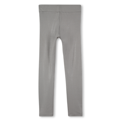 Leggings de punto de lentejuelas plateadas DKNY NIÑA