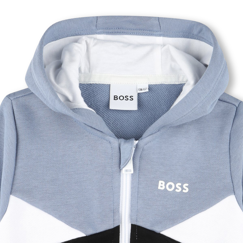 CARDIGAN CON CAPUCHA BOSS 
                        NI&Ntilde;O