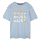 Camiseta manga corta y algod&oacute;n, AZUL PERSA, hi-res