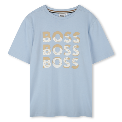 Camiseta manga corta y algod&oacute;n BOSS NI&Ntilde;O