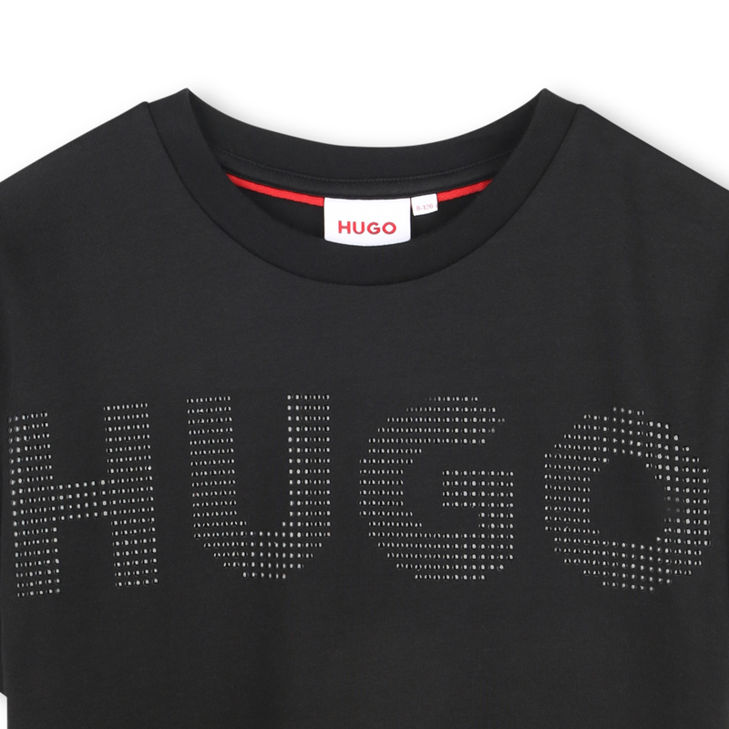 Camiseta de algod&oacute;n con logo HUGO 
                        NI&Ntilde;A