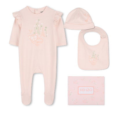CONJUNTO DE PIJAMA, GORRO Y BABERO KENZO KIDS NI&Ntilde;A