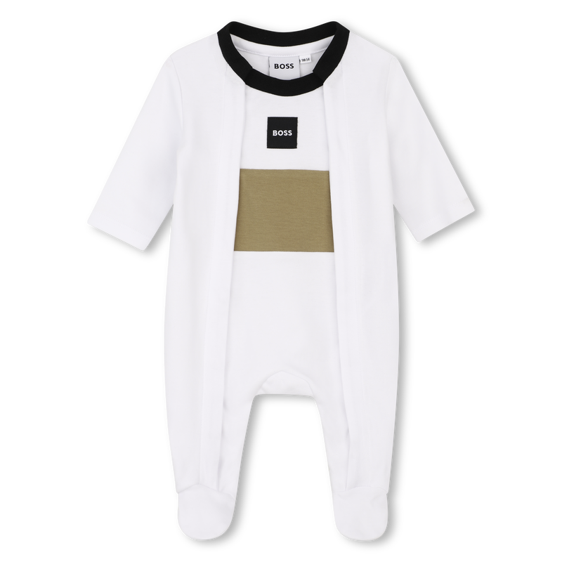 Conjunto de pijama, gorro y babero. BOSS 
                        NI&Ntilde;O