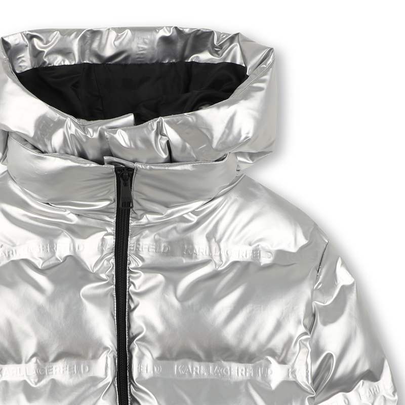 Chaqueta acolchada con capucha KARL LAGERFELD KIDS 
                        NI&Ntilde;A