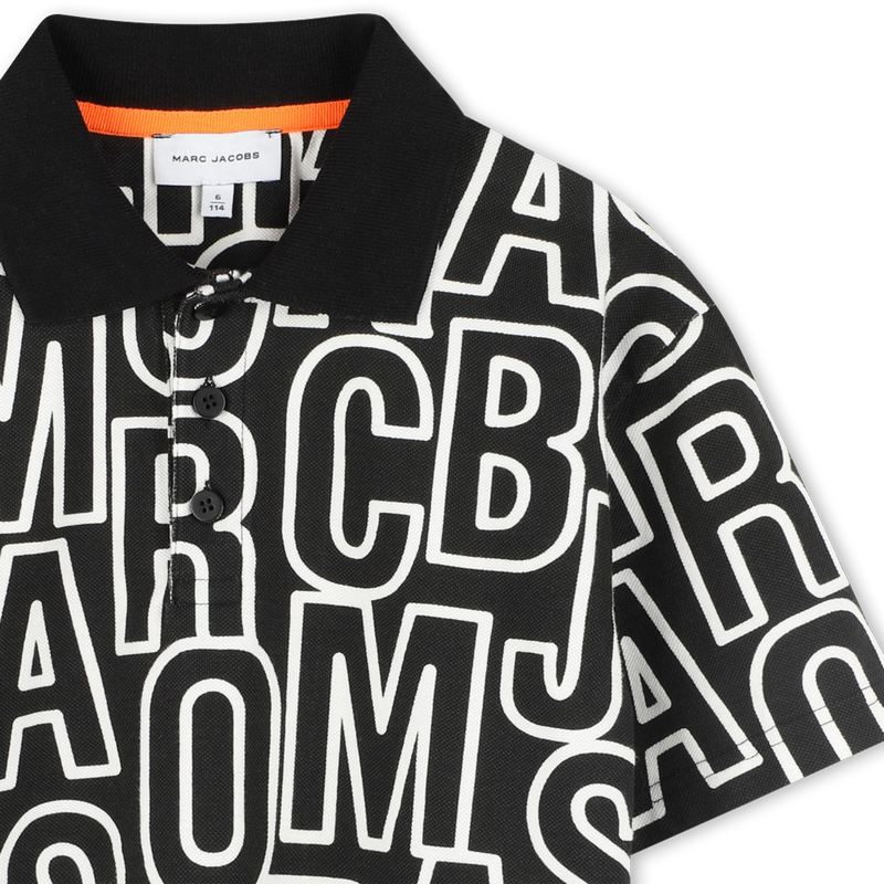 Polo con monograma estampado MARC JACOBS 
                        NI&Ntilde;O