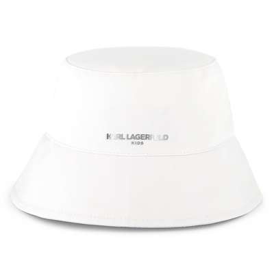 Gorro bordado de algod&oacute;n KARL LAGERFELD KIDS NI&Ntilde;A