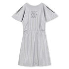 Vestido de punto de lentejuelas plateadas DKNY 
                    NI&Ntilde;A