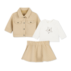 Conjunto de c&aacute;rdigan, camiseta y falda MICHAEL KORS 
                    NI&Ntilde;A