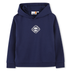 Sudadera con capucha y logo, AZUL MEDIEVAL, hi-res