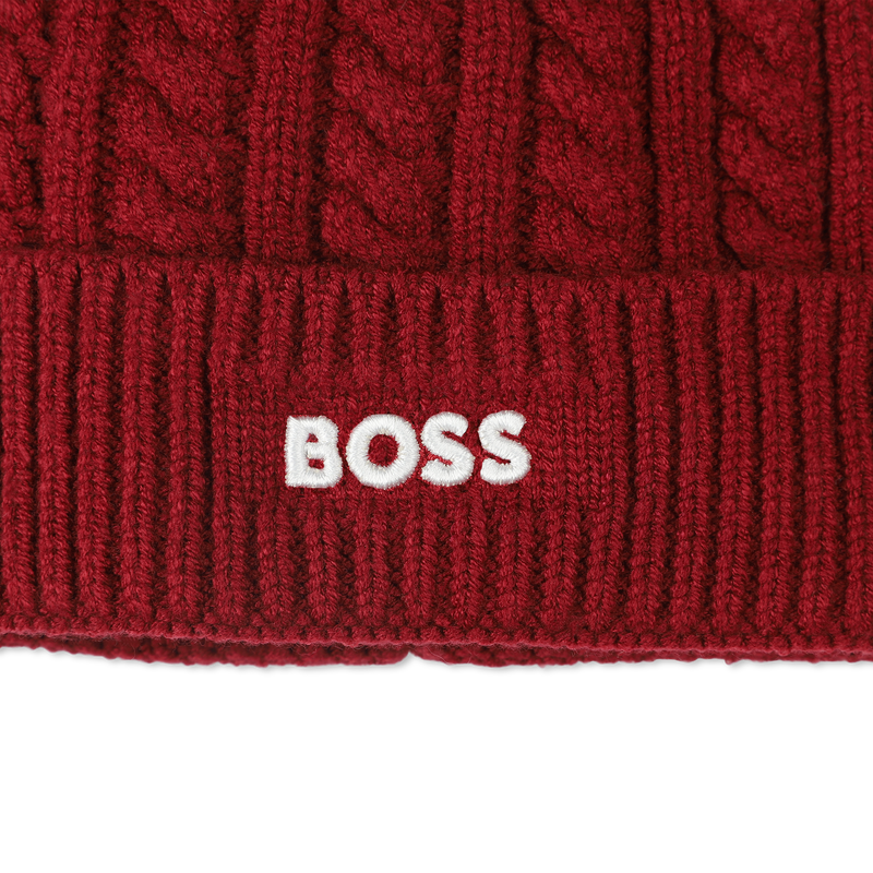 Gorro de punto trenzado BOSS 
                        NI&Ntilde;O
