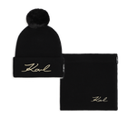 Conjunto de gorro y bufanda. KARL LAGERFELD KIDS 
                    NI&Ntilde;A